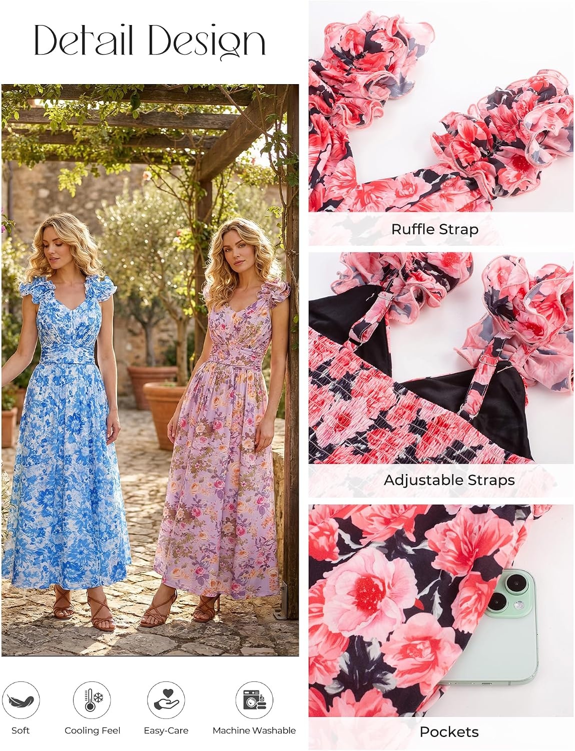 image:imageGRACE KARIN 2026 Womens Summer Floral Print DressRed Floral