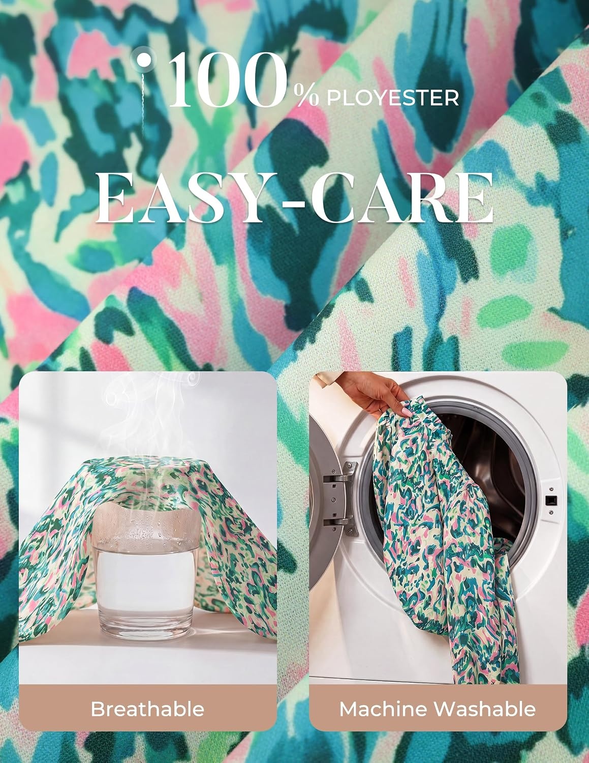 image:imageGRACE KARIN Womens Floral Long Sleeve Boho Tops Dressy Casual Blouses Work Business Chiffon Shirts V Neck Fall Outfits 2026Green Wave