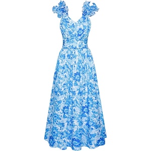 GRACE KARIN 2026 Women’s Summer Floral Print Dress(Blue Floral)