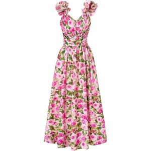 GRACE KARIN 2026 Women’s Summer Floral Print Dress(Pink Green)