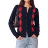 Argyle Navy Blue Red